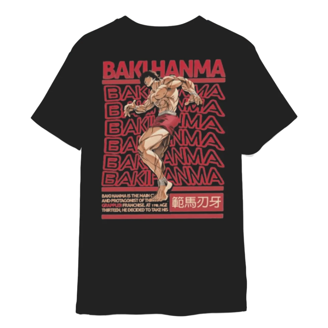 BACKPRINT BAKI HANMA POSE TEE – Nen Culture BACKPRINT BAKI HANMA POSE TEE – Nen Culture