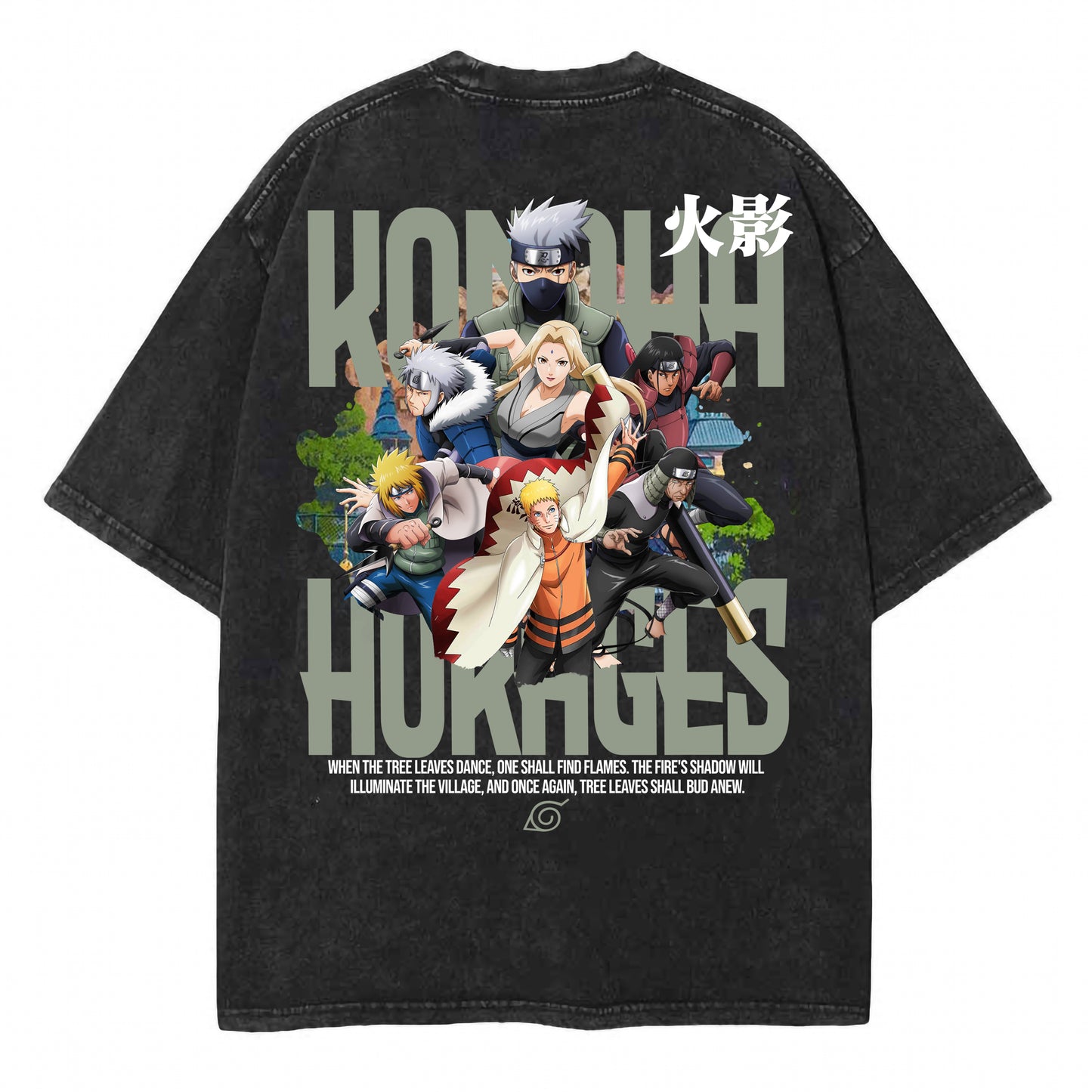 2-SIDED KONOHA'S HOKAGES VINTAGE TEE